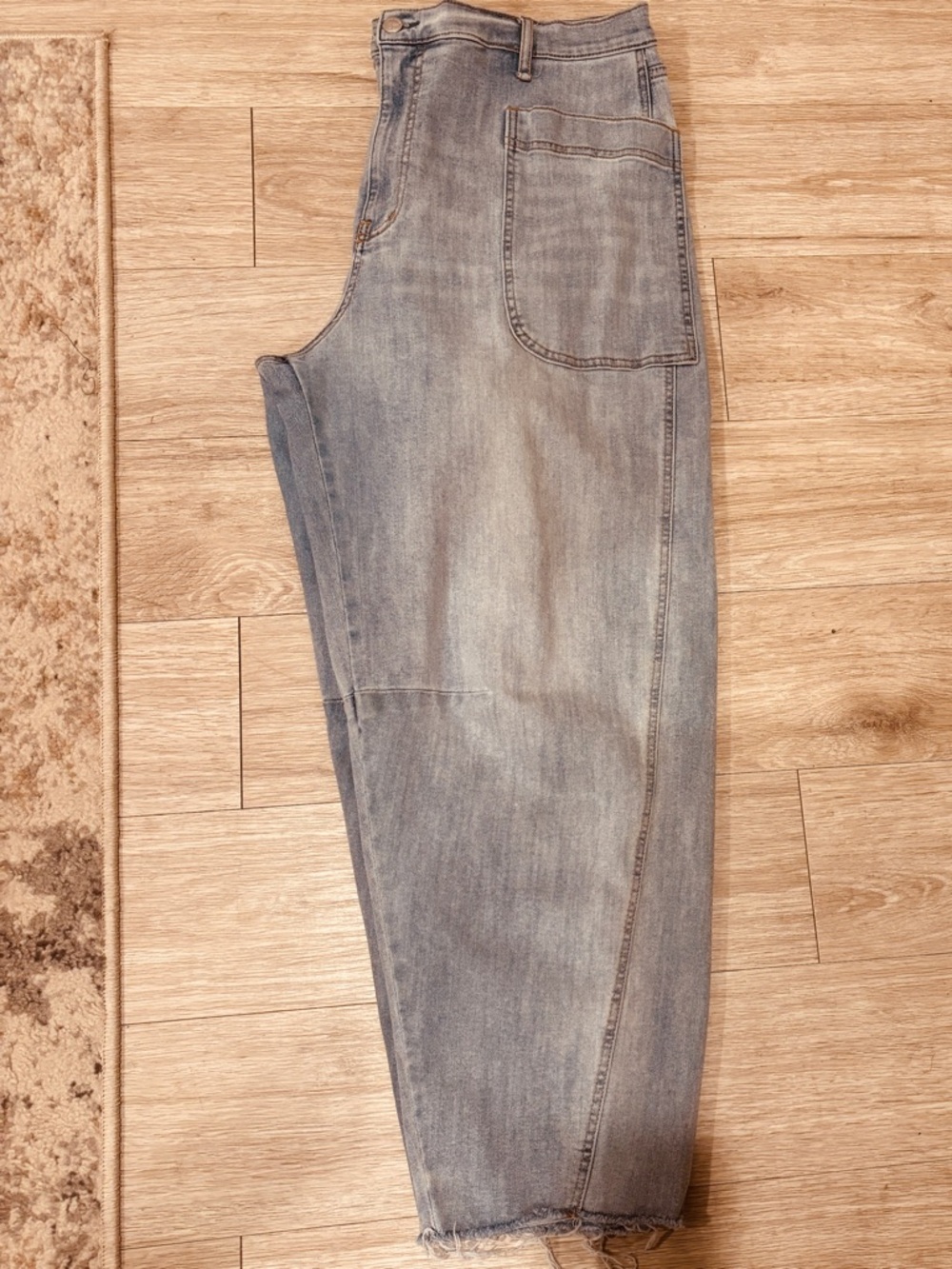 Jessica Simpson Light Blue High-Rise Barrel Jeans Size 16 Casual Cotton Blend